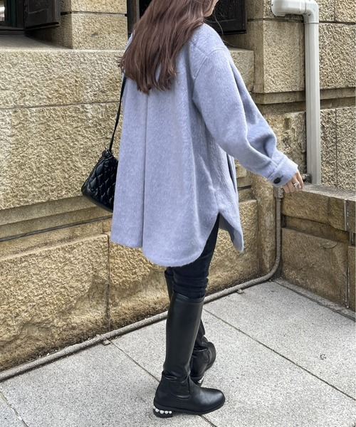 prose verse（プロズヴェール） ポンチョ スタンドネックシャギー