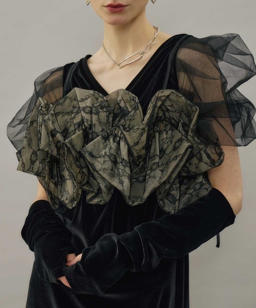 VIOLETTA（ヴィオレッタ） ウェーブフリルレースビスチェ レディース