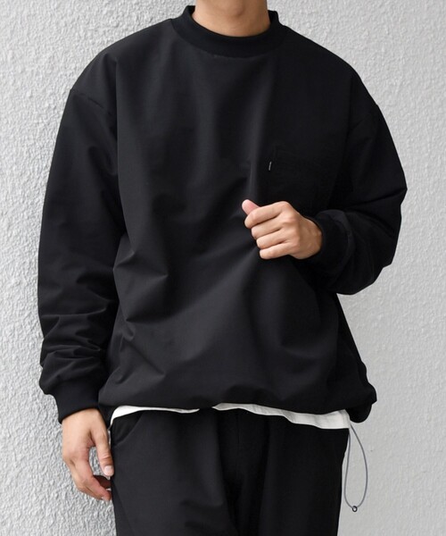 SHIPS any トレーナー スウェット any:「洗濯機可能」ストレッチ 裏