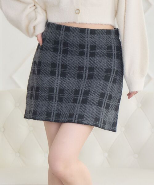Emsexcite（エムズエキサイト） スカート チェックニットミニSK