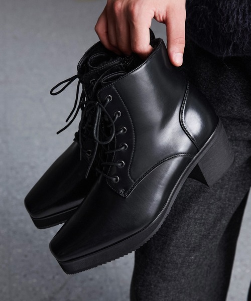 CLEL（クレイル） ブーツ 「CLEL」High Sole Design Heel Boots