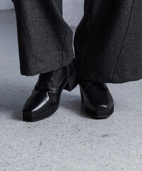 CLEL（クレイル） ブーツ 「CLEL」High Sole Design Heel Boots