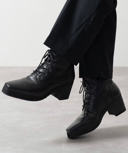 CLEL（クレイル） ブーツ 「CLEL」High Sole Design Heel Boots