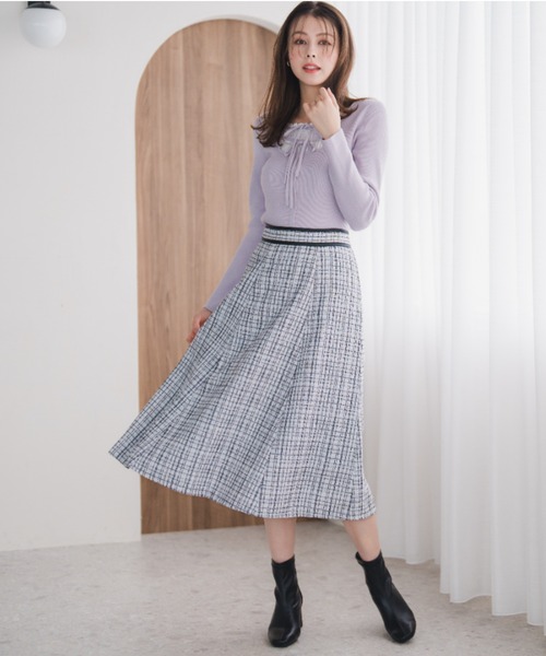 MISCH MASCH（ミッシュマッシュ） スカート 2025秋冬新作 ツイードA