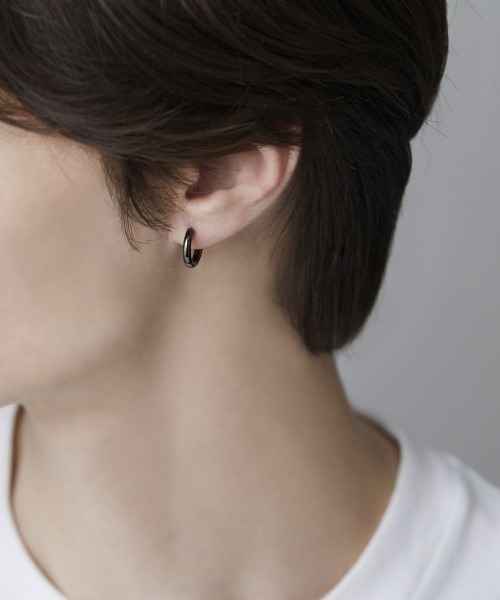 4℃ HOMME+（ヨンドシーオムプラス） ピアス シルバー フープ ピアス
