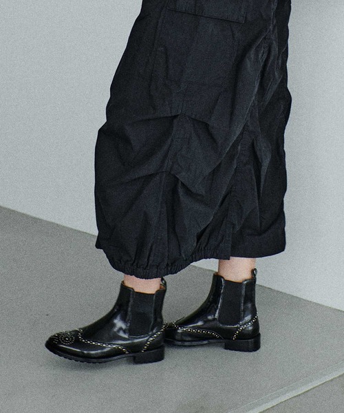 アルテサノス スペイン スタッズサイドゴアブーツ 黒 38 TITE IN THE