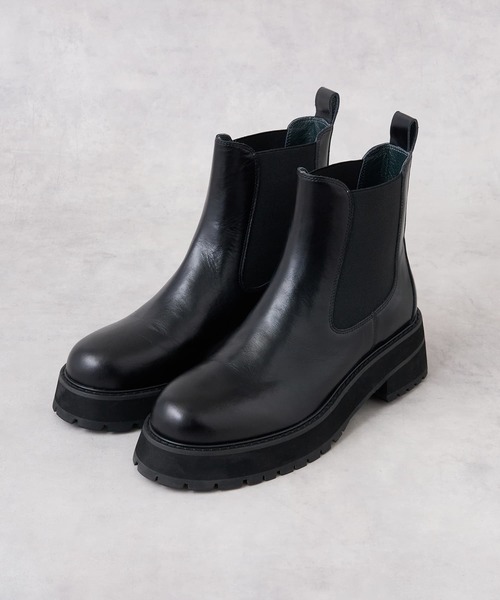 LANVIN en Bleu ブーツ レザーサイドゴアブーツ レディース : ZOZOTOWN