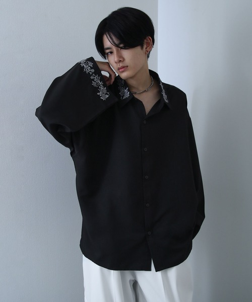 Nilway（ニルウェイ） シャツ 花柄 デザイン フレアスリーブフラワー