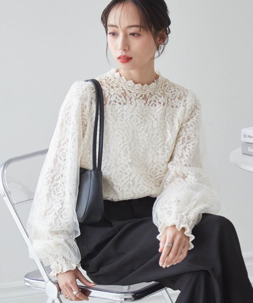 BEARDSLEY（ビアズリー） 長袖ブラウス FREE ホワイト レディース