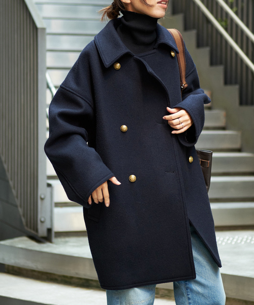 FRAMeWORK（フレームワーク） ピーコート 36 ネイビー レディース