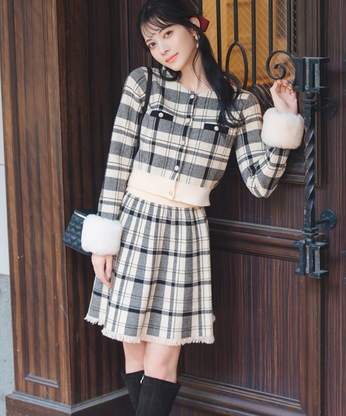 WILLSELECTION（ウィルセレクション） カーディガン 「CHECK KNIT