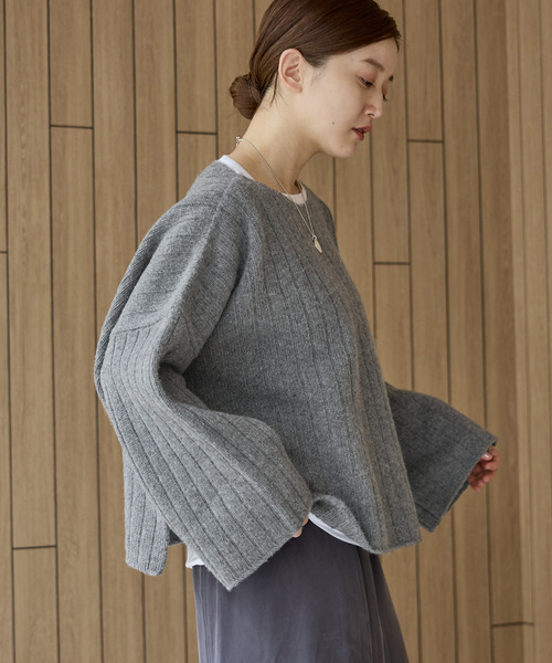 IENA（イエナ） ニット セーター ワイドリブボートプルオーバー