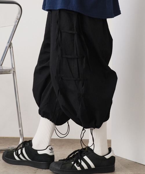 ROOP TOKYO パンツ サイド紐デザインワイドパンツ レディース メンズ