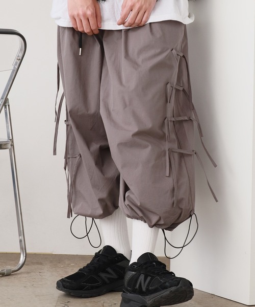 ROOP TOKYO パンツ サイド紐デザインワイドパンツ レディース メンズ