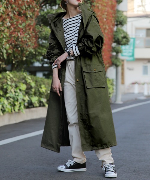 HUG.U（ハグユー） モッズコート コート 小顔モッズコート レディース