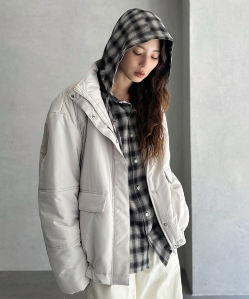 ダウンコート ダウンジャケット 「Good Riddance」ハイネック ドロー