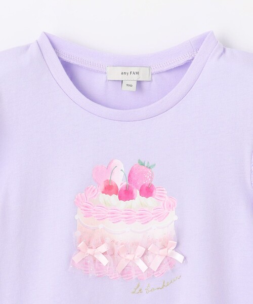 ANY（エニィ） tシャツ 袖レース ケーキプリント Tシャツ キッズ 子供
