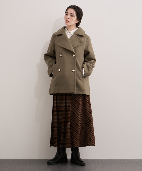 LE CERCLE par rope' ピーコート pコート ウールライクダブル