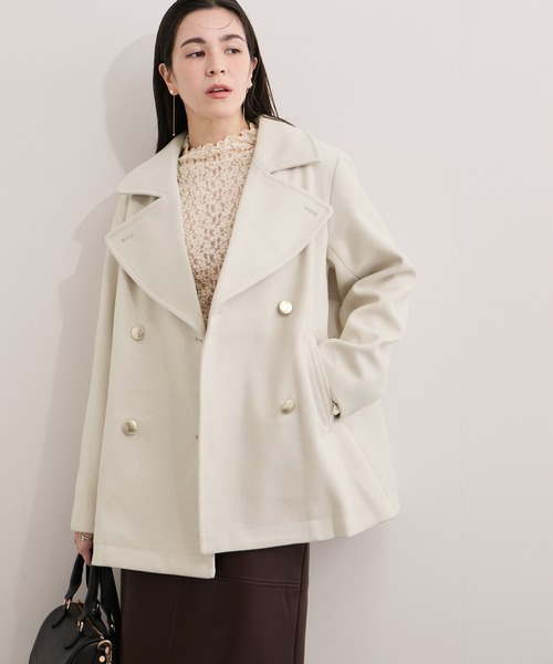 LE CERCLE par rope' ピーコート pコート ウールライクダブル