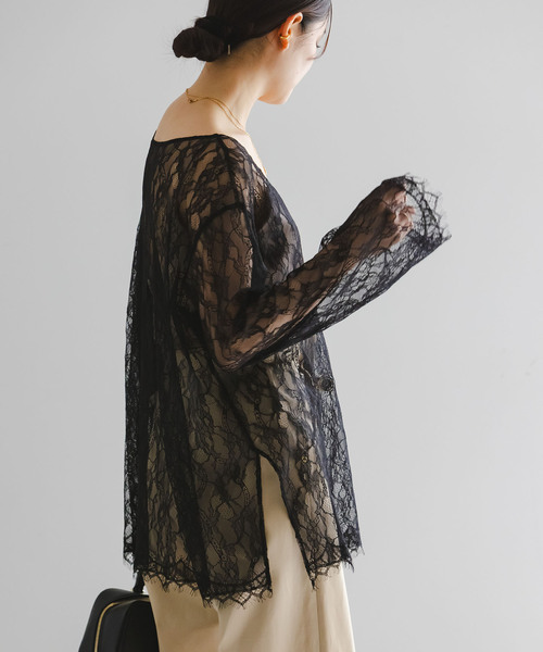 NOBLE（ノーブル） ブラウス シャツ 「追加」サラサシアーレース