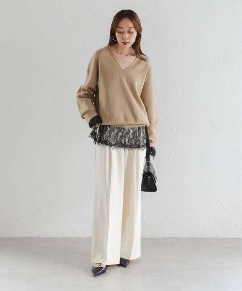 NOBLE（ノーブル） ブラウス シャツ 「追加」サラサシアーレース