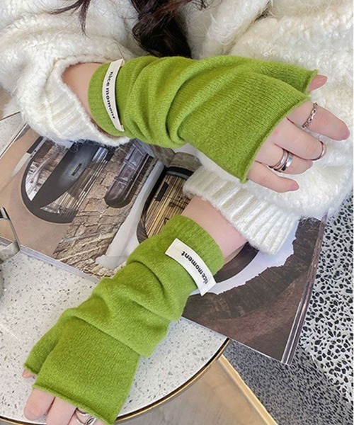 アームカバー タグ ロゴ 指穴 アームウォーマー レディース : ZOZOTOWN