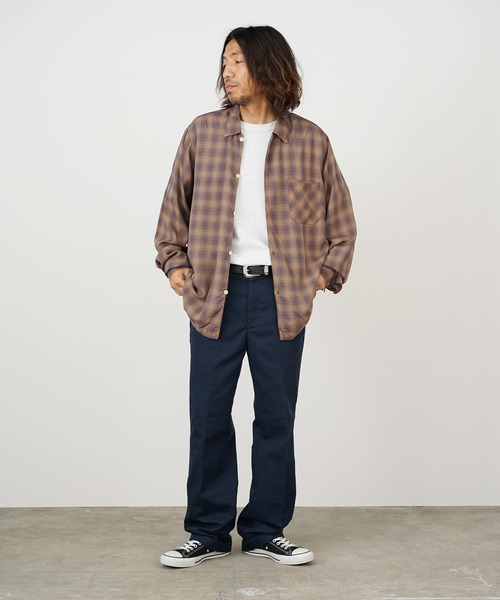 REMI RELIEF（レミ レリーフ） シャツ レーヨンチェックSHIRT シャツ