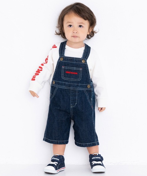 MIKI HOUSE（ミキハウス） サロペット オーバーオール ロゴデニム7分丈