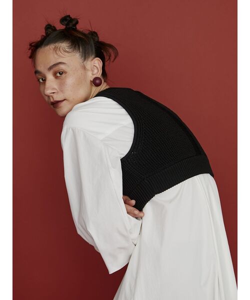 UN3D.（アンスリード） シャツワンピース W TRIANGLE TUCK SH OP