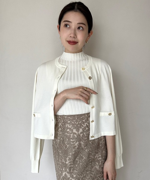 anuans（アニュアンス） カーディガン シルクブレンドベーシックニット