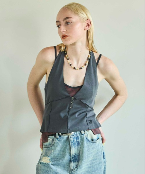 MAISON SPECIAL（メゾンスペシャル） キャミソール Border Camisole