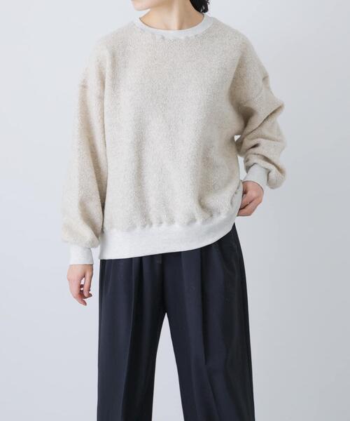 かぐれ ウール ボア プルオーバー ブラウン トレーナー かぐれ ウール