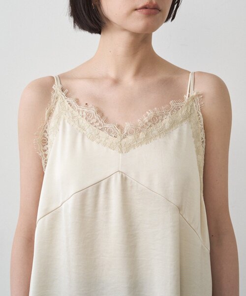 Loungedress（ラウンジドレス） キャミソール サテンレースアシメ