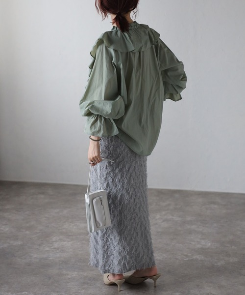 Bonjour Sagan（ボンジュールサガン） ブラウス シャツ ナイロンタフタ