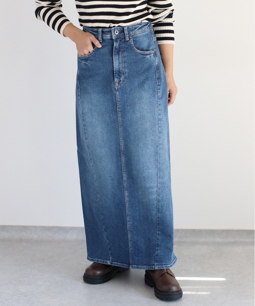 cepo（セポ） デニムスカート マルチジップデニムロングスカート「低