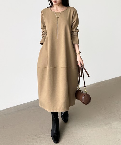 COCOMOMO ワンピース ラフに着こなす、リラックスワンピ。 裏起毛