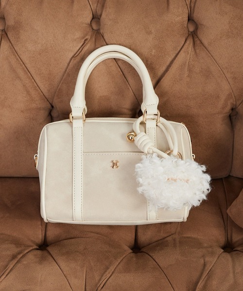 one after another NICE CLAUP ボストンバッグ ハートチャーム付きミニ