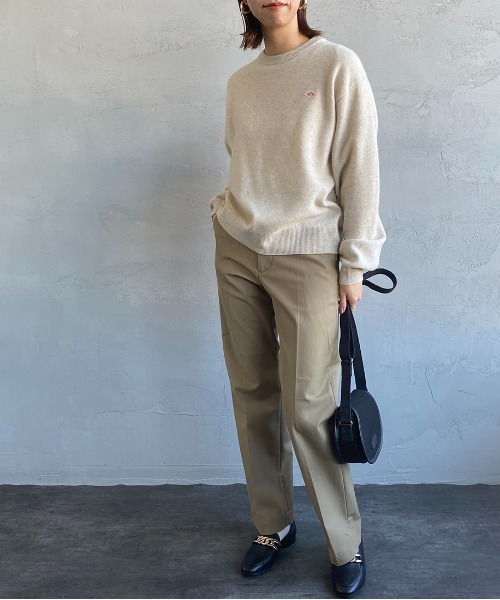 Danton（ダントン） ニット ワンポイントクルーネック プルオーバー