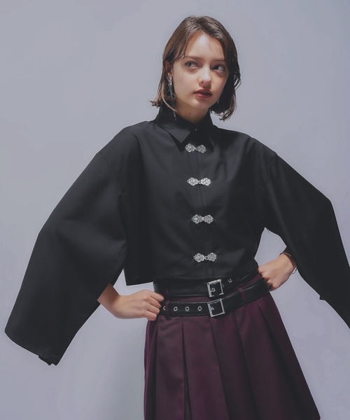 HARE（ハレ） ブラウス シャツ チャイナパーツシャツ(HARE) レディース