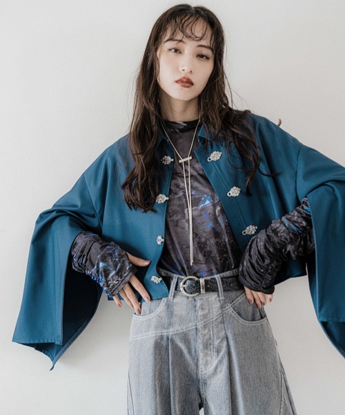 HARE（ハレ） ブラウス シャツ チャイナパーツシャツ(HARE) レディース