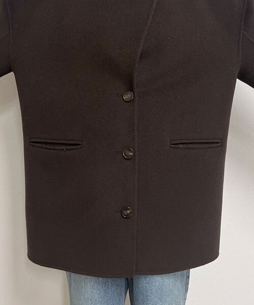 SHENERY（シーナリー） コート アウター ビッグカラーリバーミディ