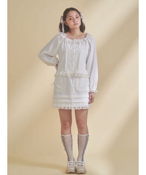 merry jenny（メリージェニー） スニーカー satin ribbon stitch