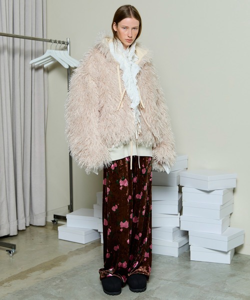 MAISON SPECIAL（メゾンスペシャル） パンツ Multi Fabric Velour Easy