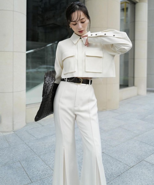 anuans（アニュアンス） パンツ ダブルクロスボックスタックパンツ