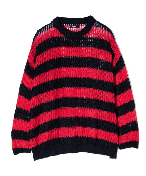 glamb（グラム） セーター ニット Mesh Border Knit / メッシュ