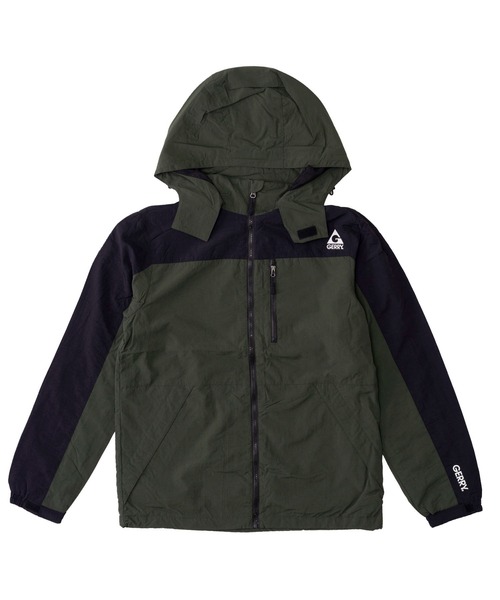 GERRY（ジェリー） ナイロンジャケット 軽量 切替配色 フード付き