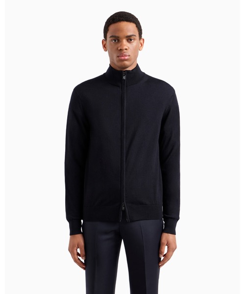 EMPORIO ARMANI カーディガン 「エンポリオ アルマーニ」ジップアップ