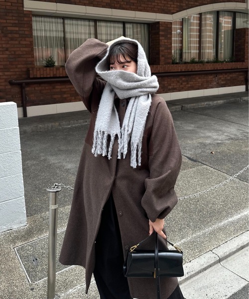 lawgy（ラウジー） コート アウター side different material coat