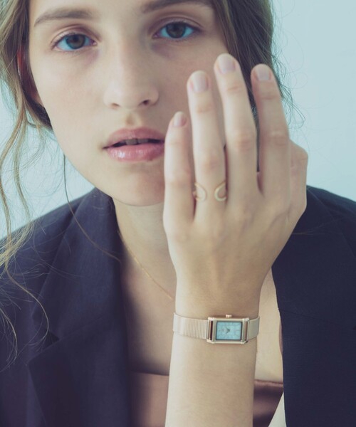 ete（エテ） 腕時計 ソーラーウォッチ スクエア メッシュベルト