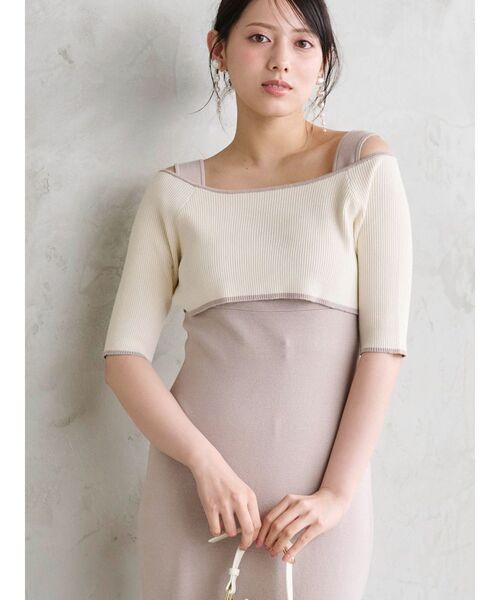 MERCURYDUO（マーキュリーデュオ） ワンピース 3WAY配色バックレース